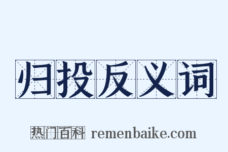 归投反义词是什么意思的图片